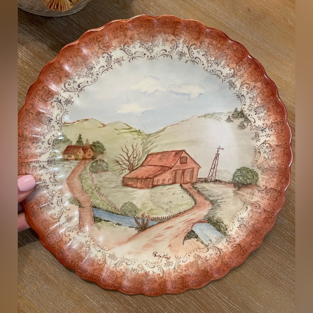 Vintage hand painted plate.